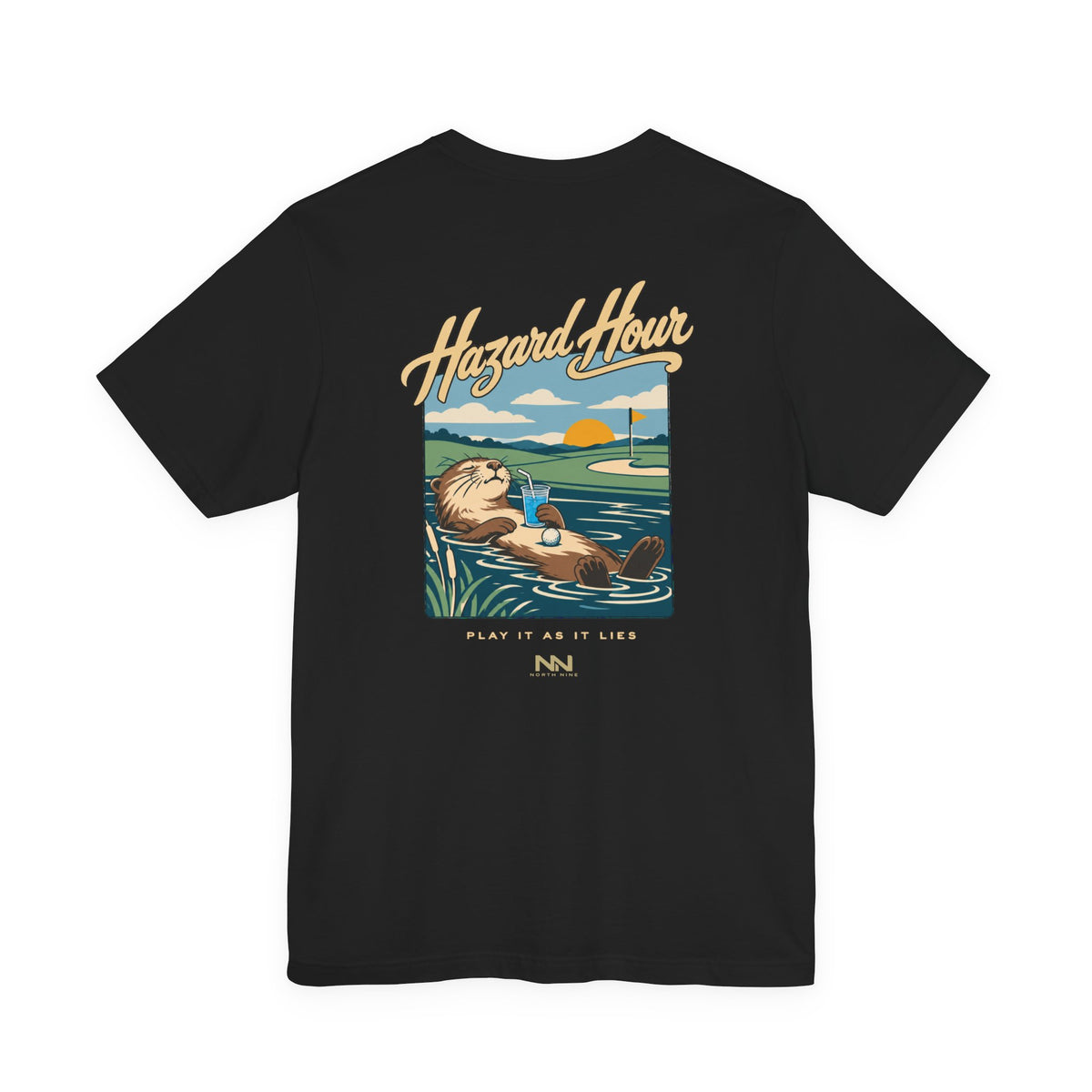 Otter Float Illustration T-Shirt | Lakeside Vintage Surf Club Tee