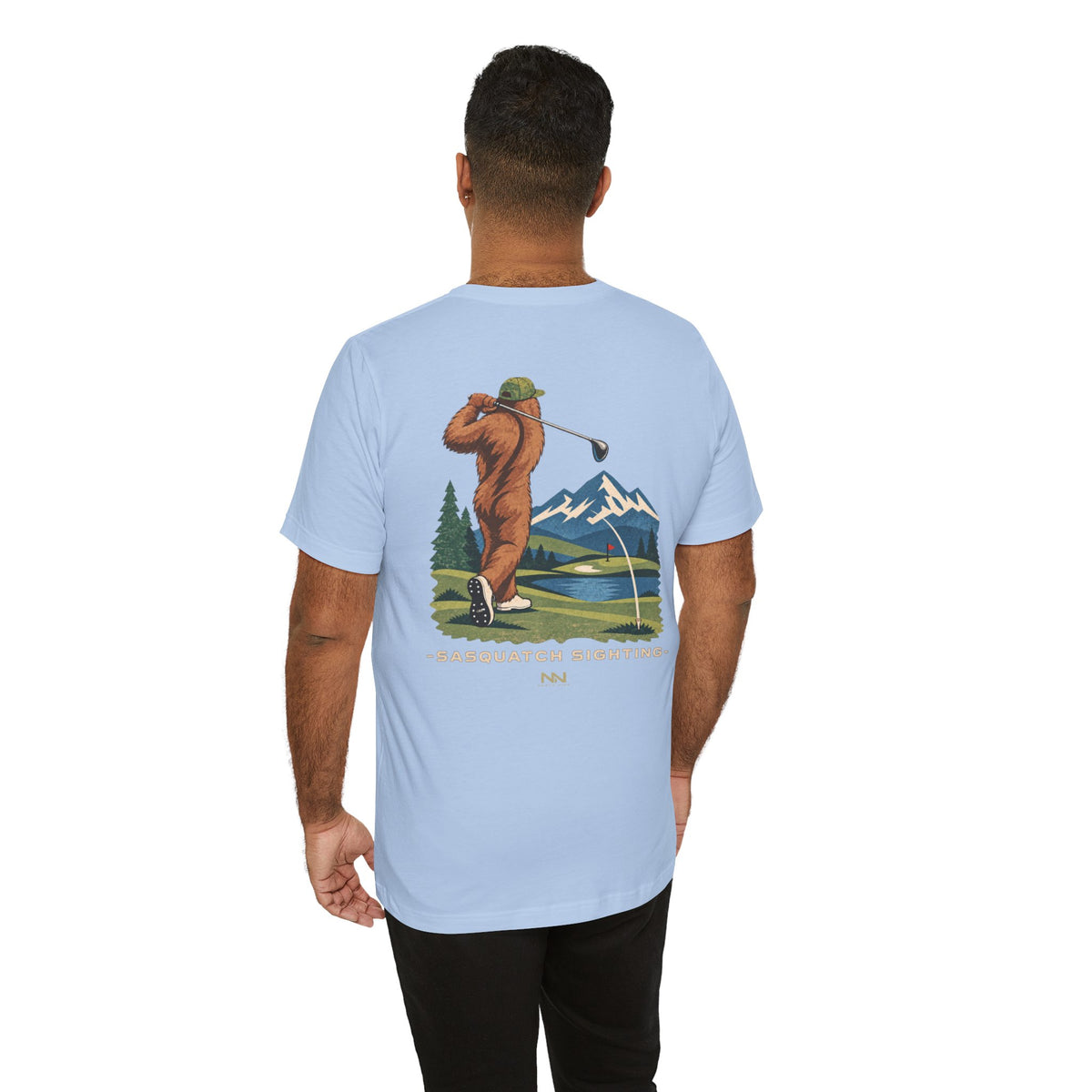Golfing Sasquatch Tee | Sasquatch Sighting Graphic T-Shirt