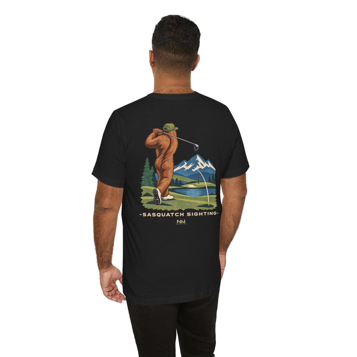 Golfing Sasquatch Tee | Sasquatch Sighting Graphic T-Shirt