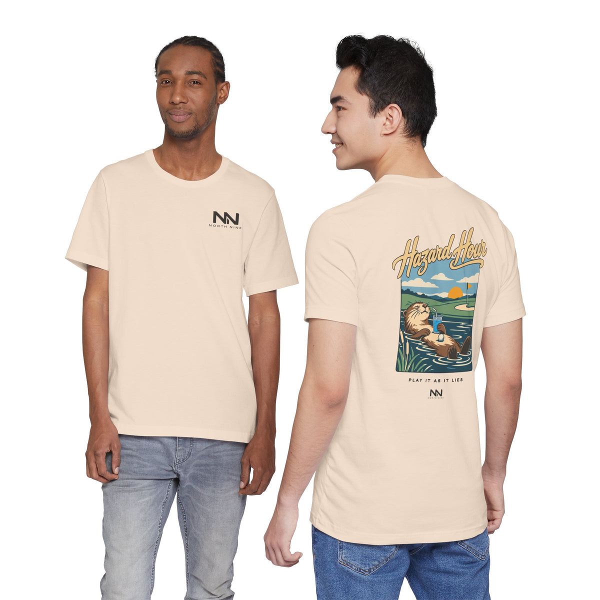 Otter Float Illustration T-Shirt | Lakeside Vintage Surf Club Tee