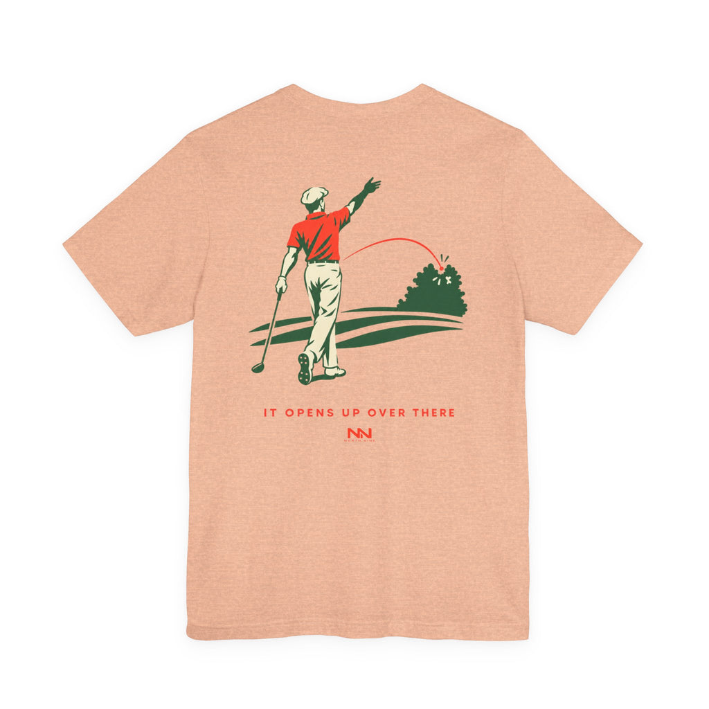 Golf Swing Retro Illustration Tee | Member.Guest. logo front