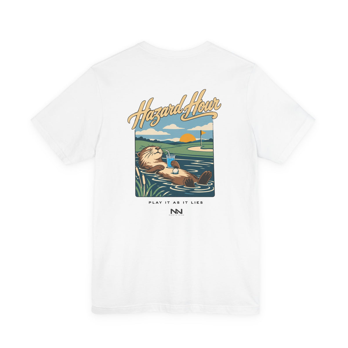 Otter Float Illustration T-Shirt | Lakeside Vintage Surf Club Tee