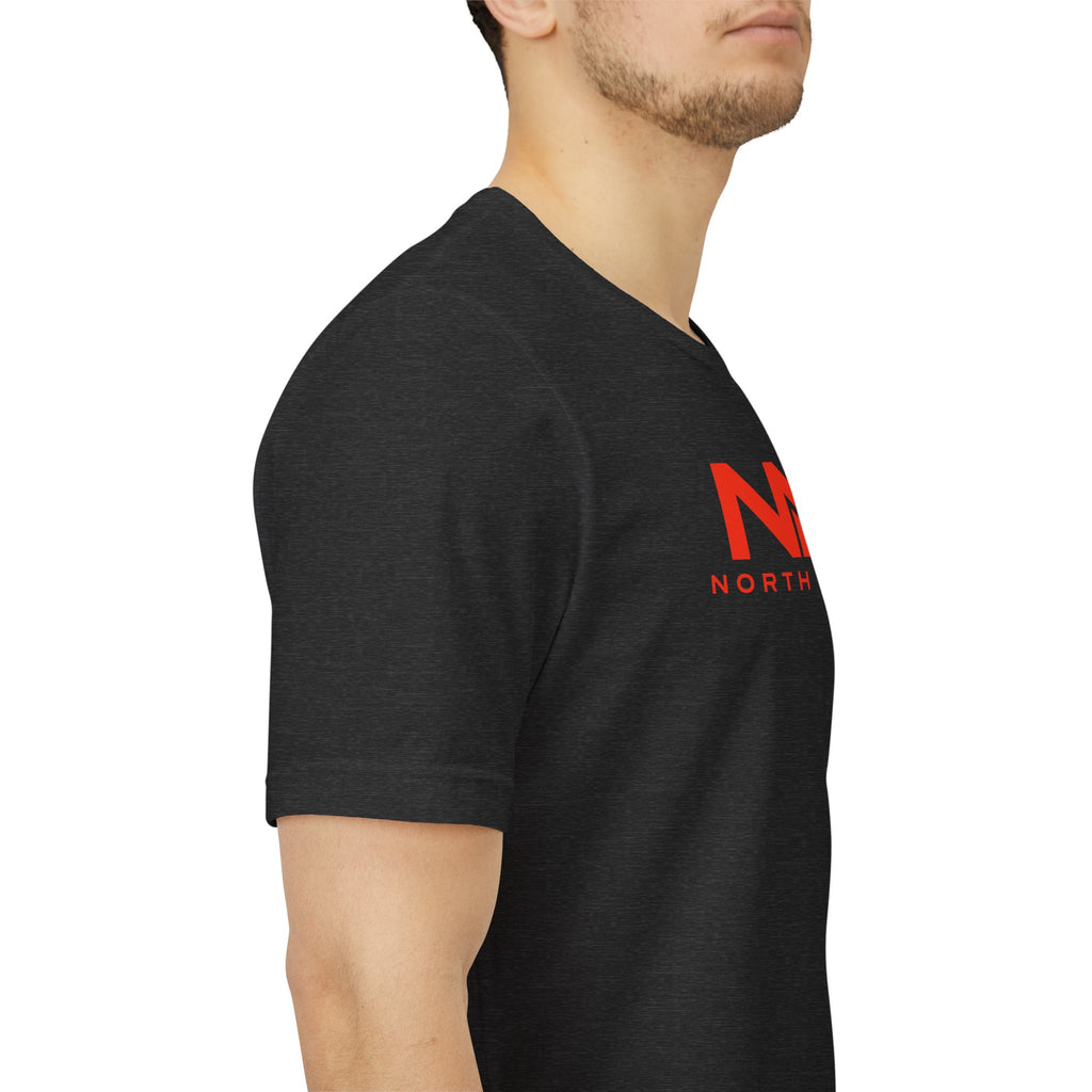 Golf Swing Retro Illustration Tee | Member.Guest. logo front