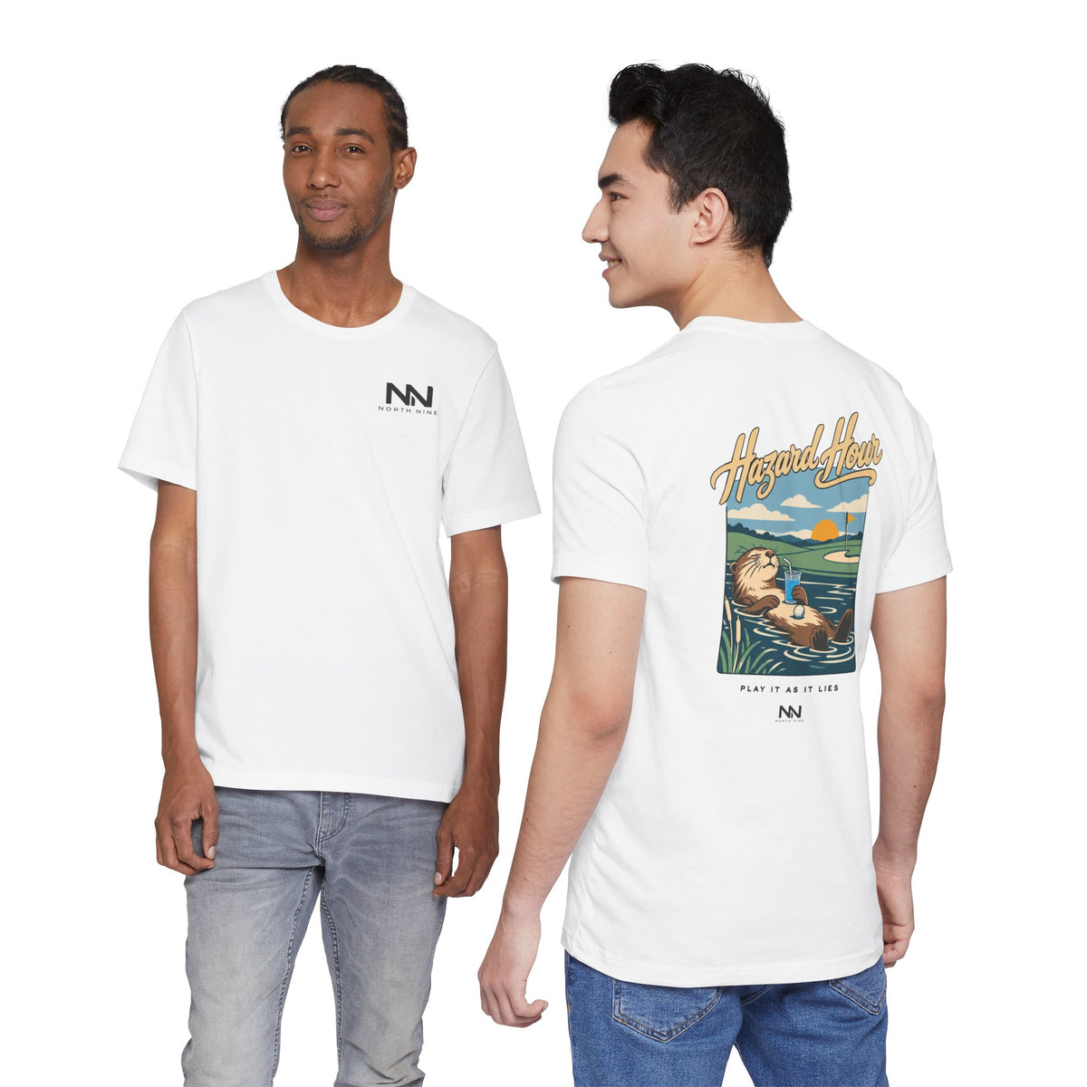 Otter Float Illustration T-Shirt | Lakeside Vintage Surf Club Tee