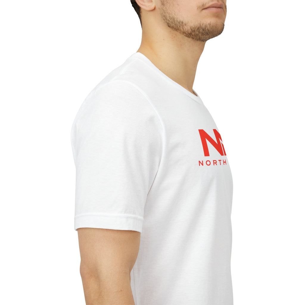Golf Swing Retro Illustration Tee | Member.Guest. logo front