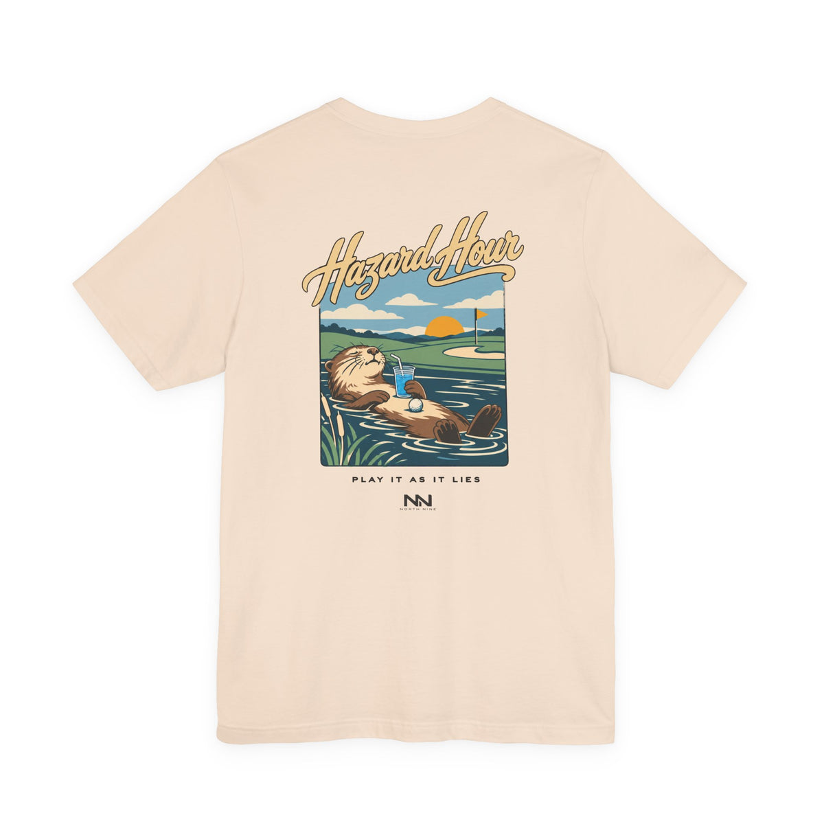 Otter Float Illustration T-Shirt | Lakeside Vintage Surf Club Tee