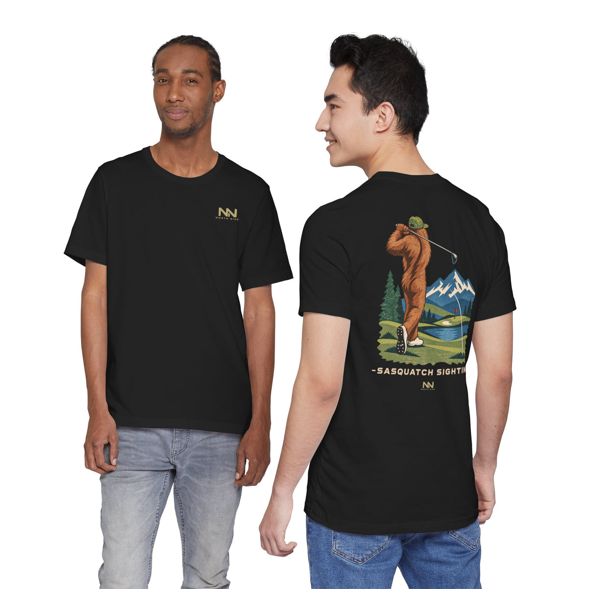 Golfing Sasquatch Tee | Sasquatch Sighting Graphic T-Shirt
