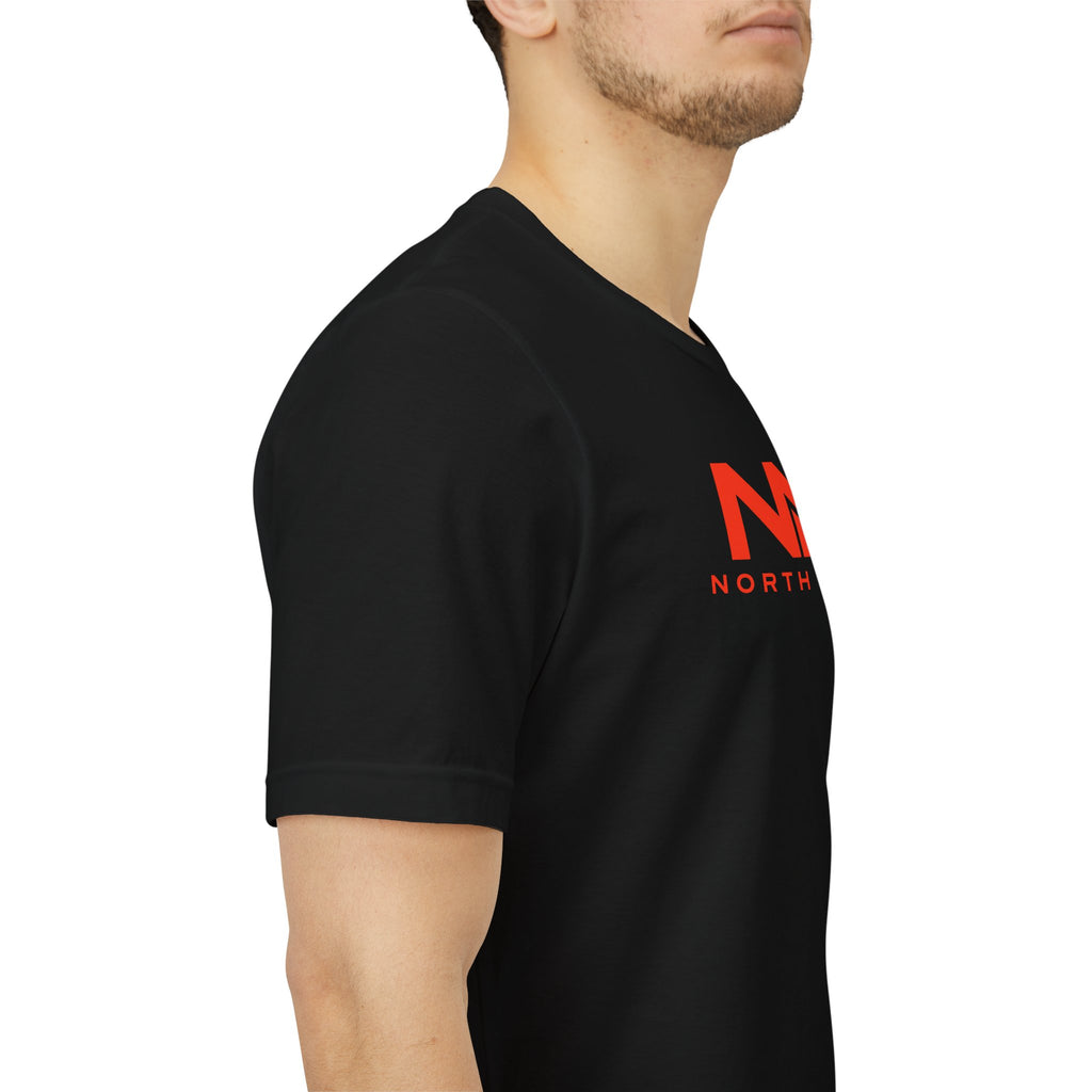Golf Swing Retro Illustration Tee | Member.Guest. logo front